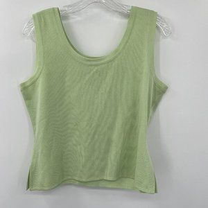 Misook Petite Women's Light Green Sleeveless Blouse Top‎, Size M